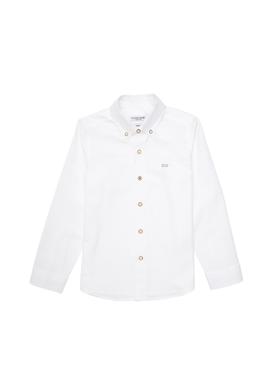 Erkek Çocuk Beyaz Uzun Kollu Basic Gömlek - 50295636004