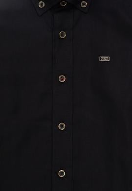 Erkek Çocuk Siyah Uzun Kollu Basic Gömlek - 50295636013