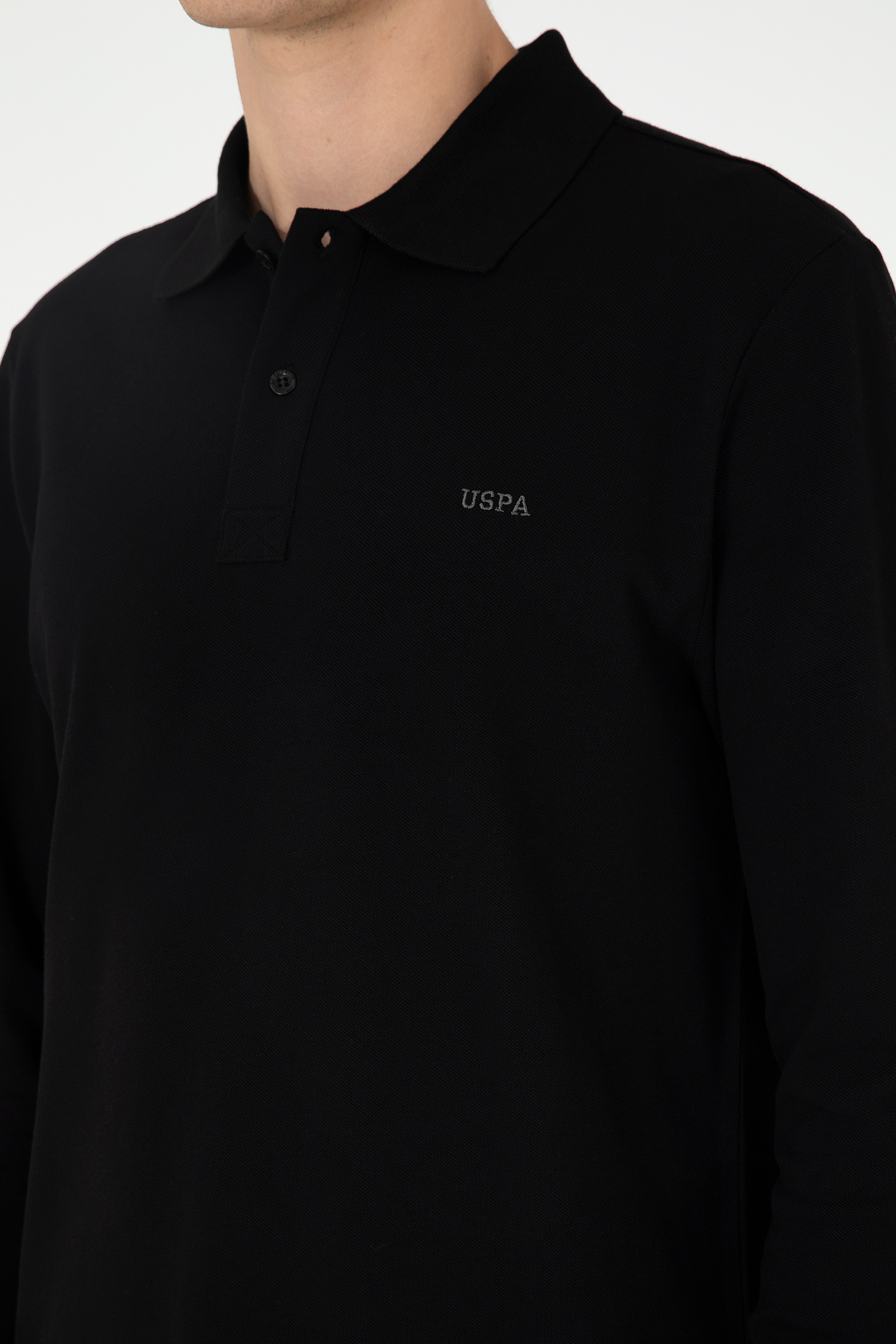 Erkek Siyah Basic Sweatshirt