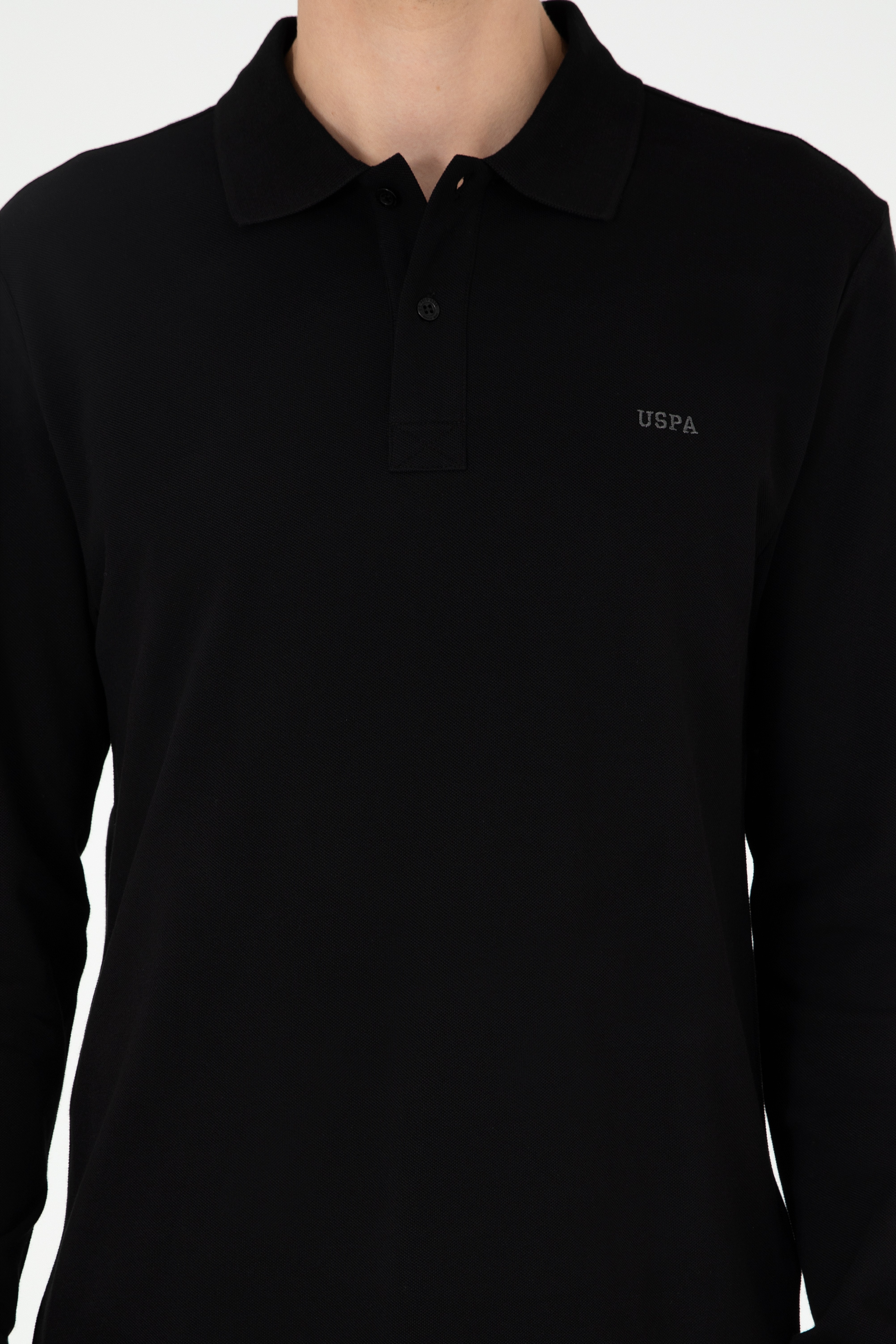 Erkek Siyah Basic Sweatshirt - Image 6
