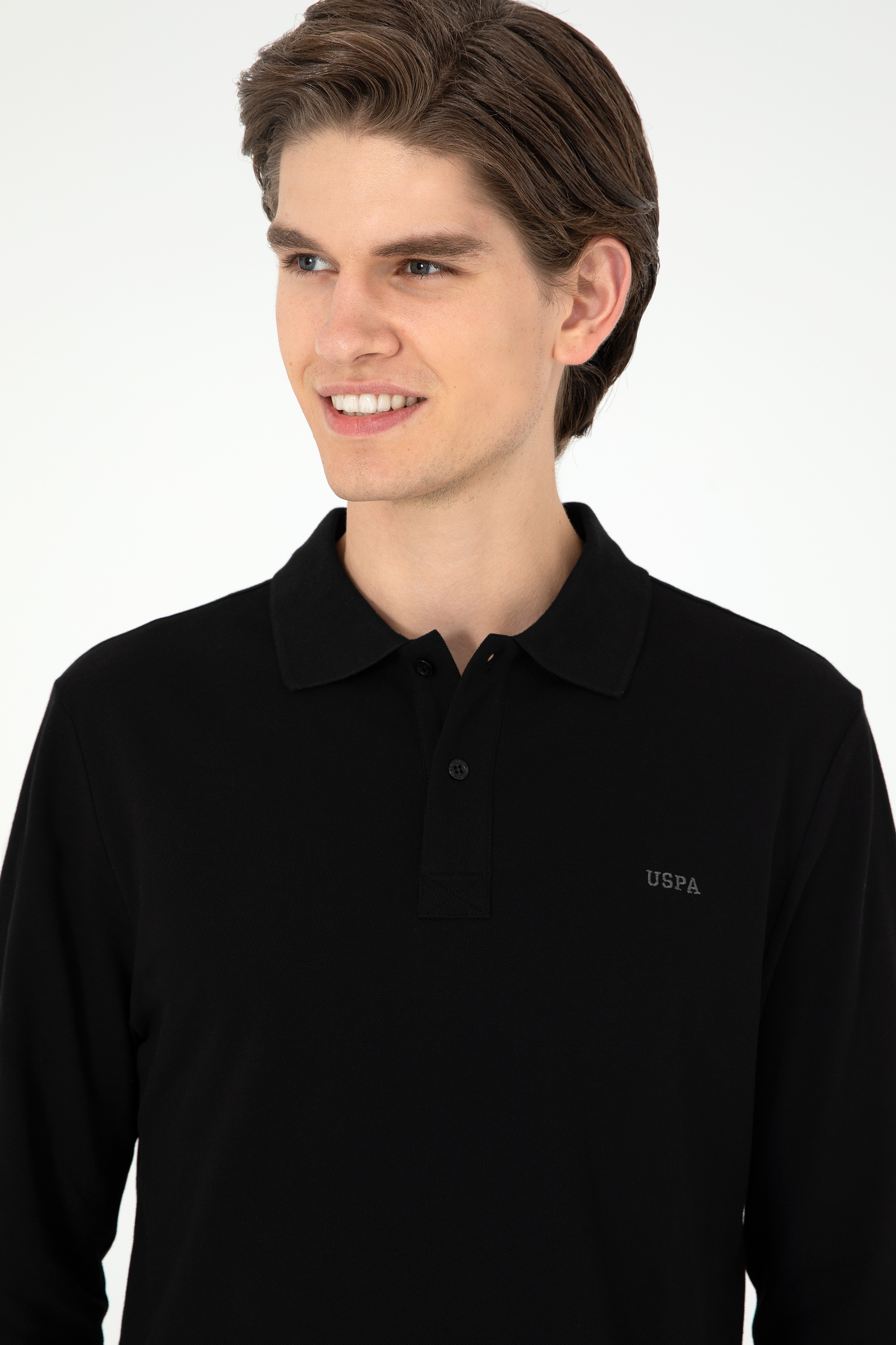 Erkek Siyah Basic Sweatshirt - Image 2