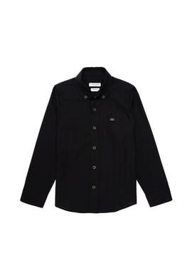 Erkek Çocuk Siyah Uzun Kollu Basic Gömlek - 50295636013