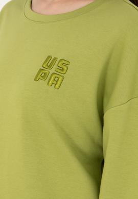 Kadın Fıstık Yeşili Basic Bisiklet Yaka Sweatshirt - 50296919023