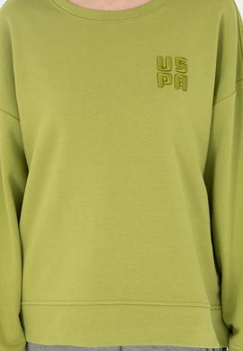 Kadın Fıstık Yeşili Basic Bisiklet Yaka Sweatshirt - 50296919023