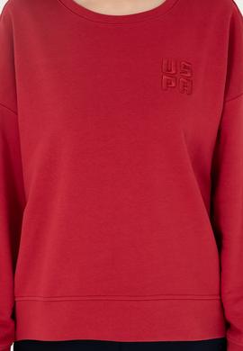 Kadın Kırmızı Basic Bisiklet Yaka Sweatshirt - 50296919004