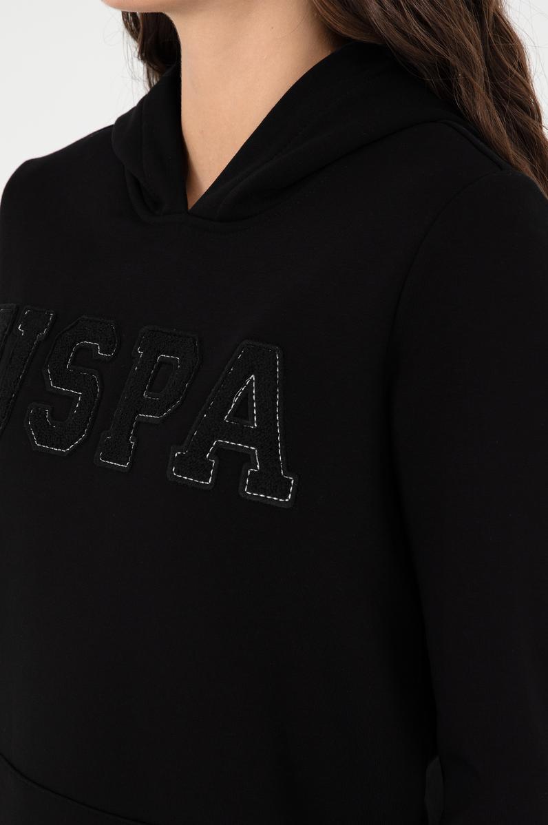 Kadın Siyah Basic Kapüşonlu Sweatshirt