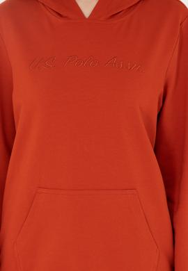 Kadın Kiremit Kapüşonlu Sweatshirt - 50296947032