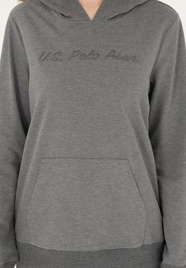 Kadın Antrasit Melanj Kapüşonlu Sweatshirt - 50296947024