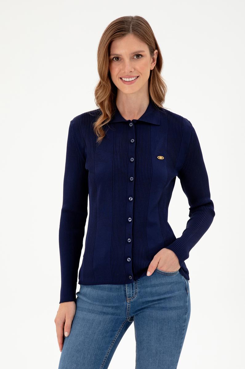 Kadın Lacivert Triko Hırka