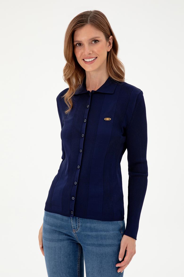 Kadın Lacivert Triko Hırka - 50294272005