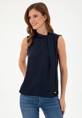 Kadın Lacivert Kolsuz Bluz - 50293821010