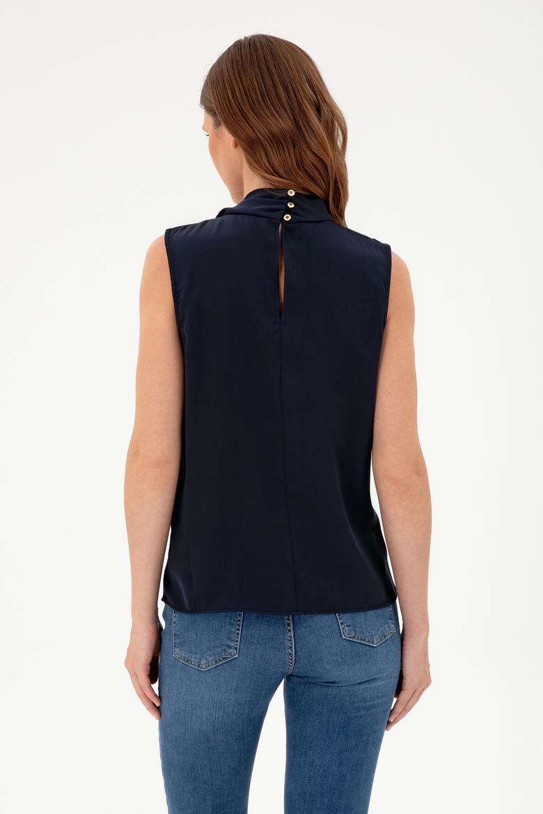 Kadın Lacivert Kolsuz Bluz - 50293821010