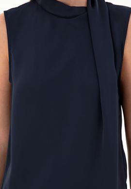 Kadın Lacivert Kolsuz Bluz - 50293821010