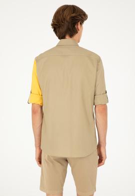 Erkek Haki Uzun Kollu Gömlek - 50283426023