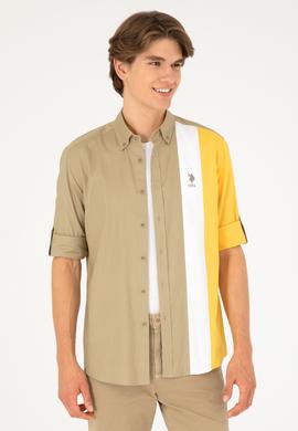 Erkek Haki Uzun Kollu Gömlek - 50283426023