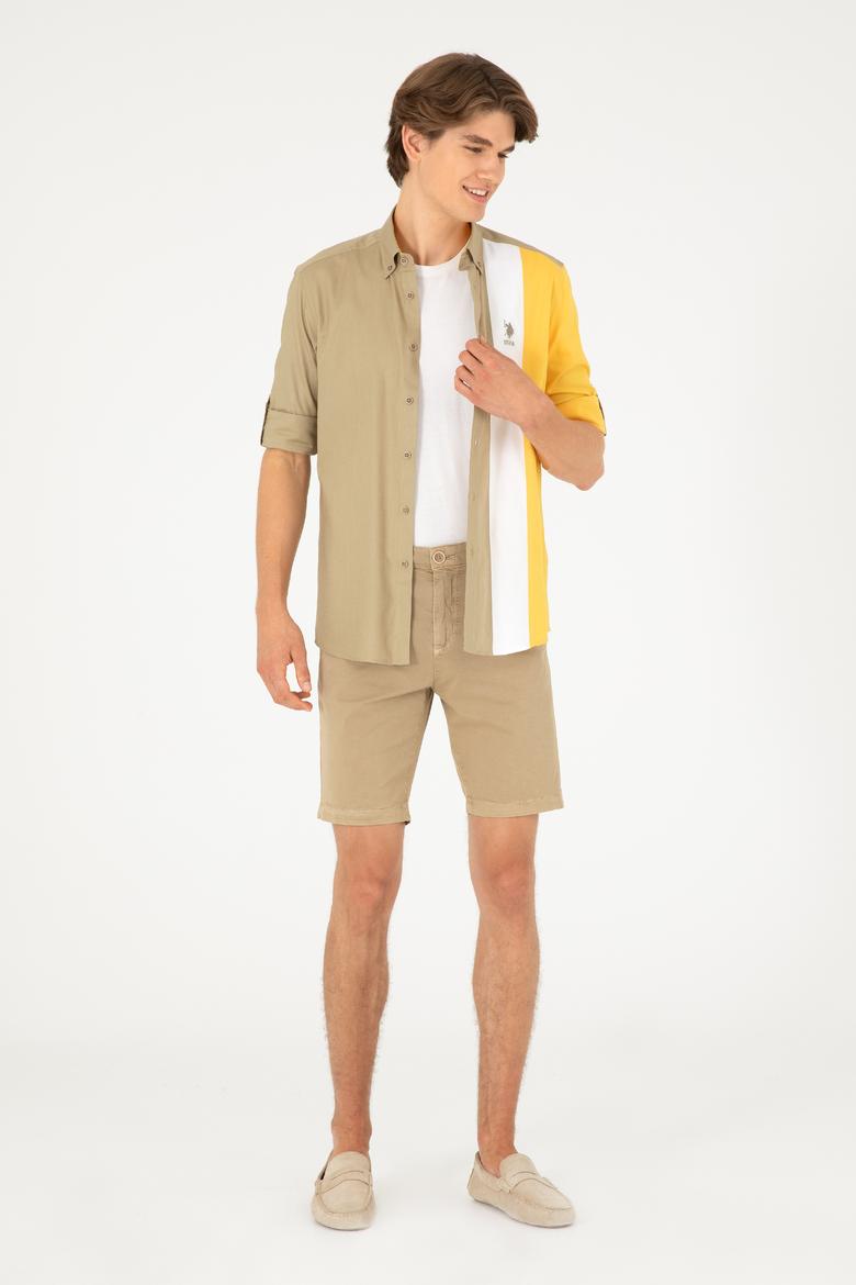 Erkek Haki Uzun Kollu Gömlek - 50283426023