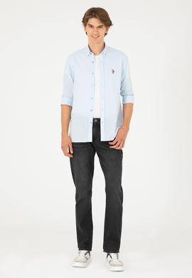 Erkek Mavi Uzun Kollu Basic Gömlek - 50282588020