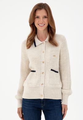 Kadın Krem Triko Hırka - 50293099016