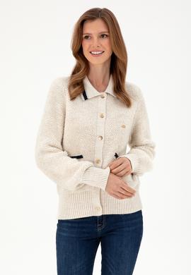 Kadın Krem Triko Hırka - 50293099016