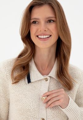 Kadın Krem Triko Hırka - 50293099016