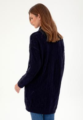 Kadın Lacivert Triko Hırka - 50293056036