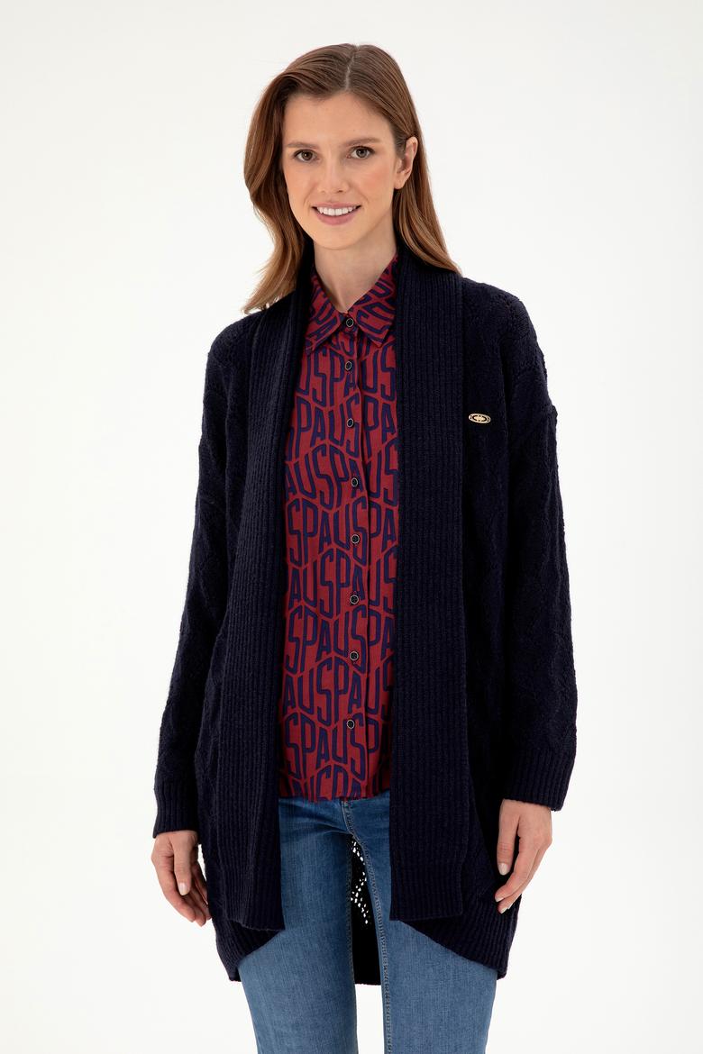 Kadın Lacivert Triko Hırka - 50293056036