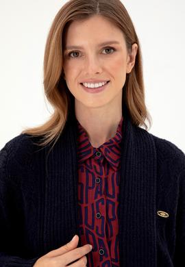 Kadın Lacivert Triko Hırka - 50293056036