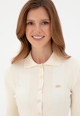 Kadın Krem Triko Hırka - 50294272015