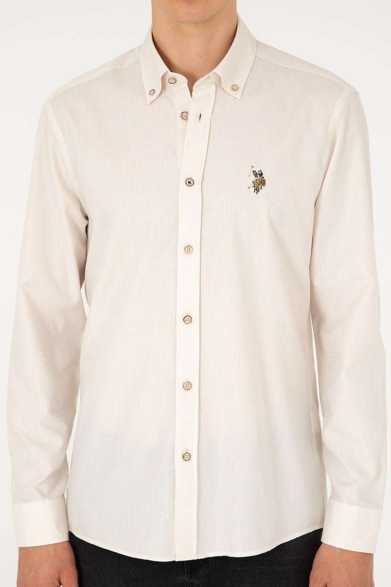 Erkek Taş Uzun Kollu Basic Gömlek - 50295675078