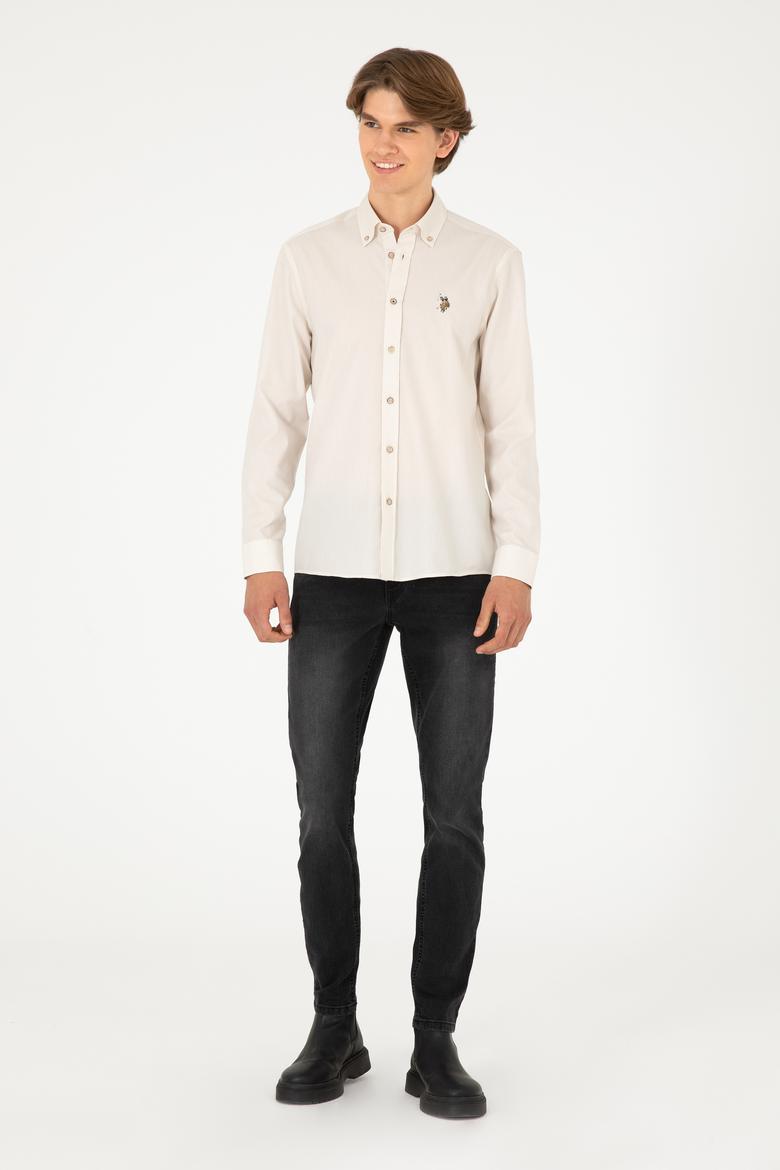 Erkek Taş Uzun Kollu Basic Gömlek - 50295675078