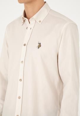 Erkek Taş Uzun Kollu Basic Gömlek - 50295675078