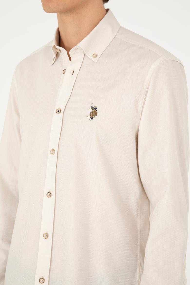 Erkek Taş Uzun Kollu Basic Gömlek - 50295675078