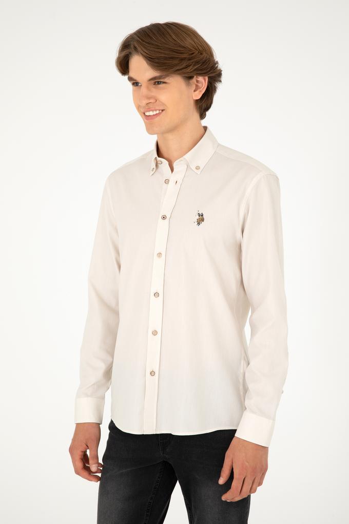 Erkek Taş Uzun Kollu Basic Gömlek