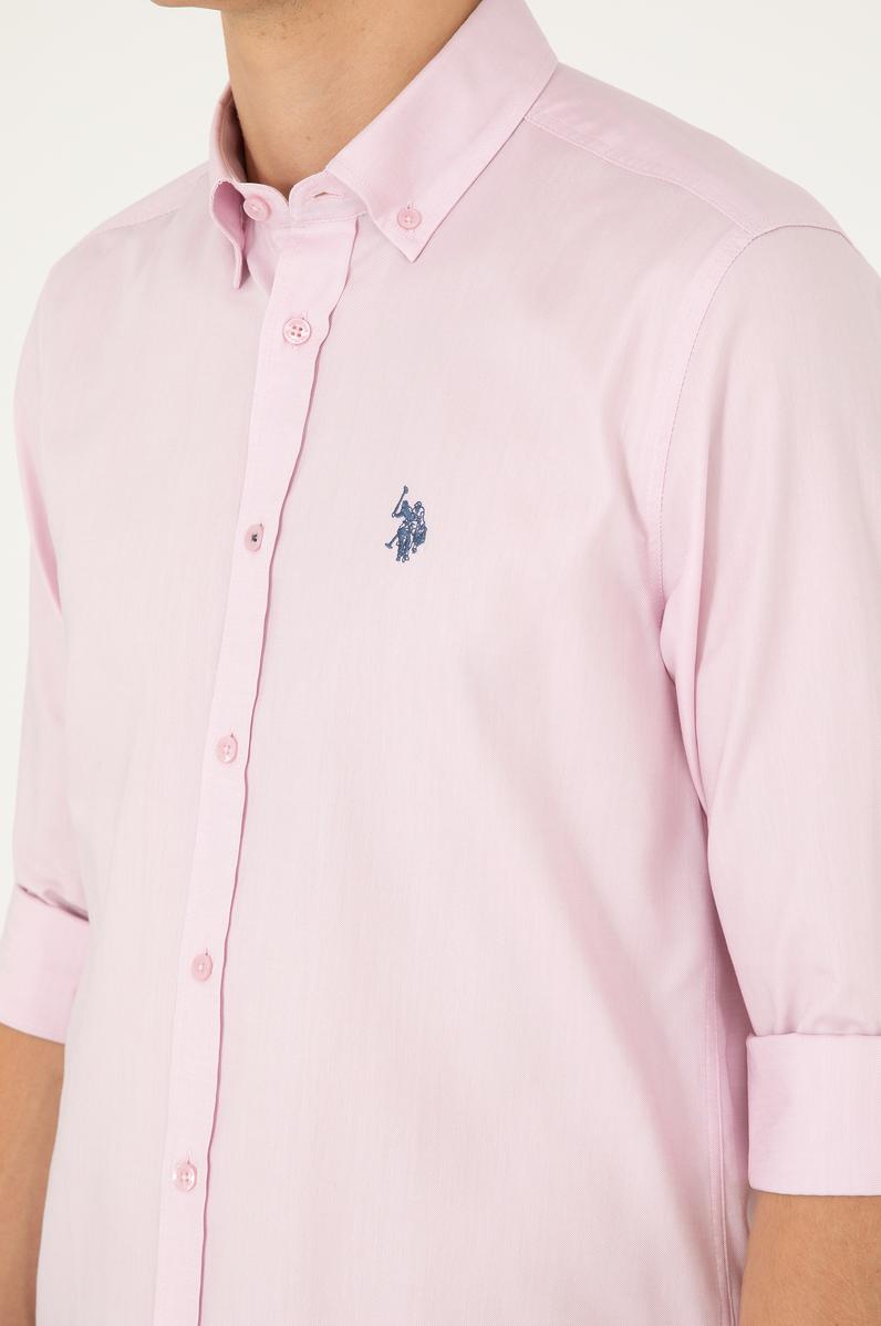 Erkek Manolya Uzun Kollu Basic Gömlek