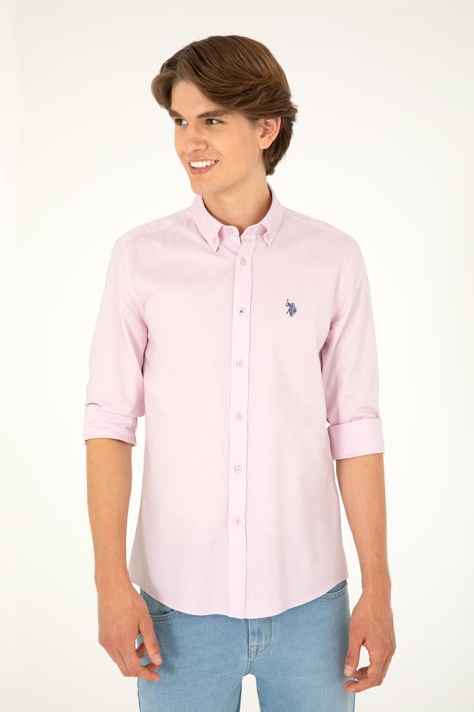 Erkek Manolya Uzun Kollu Basic Gömlek