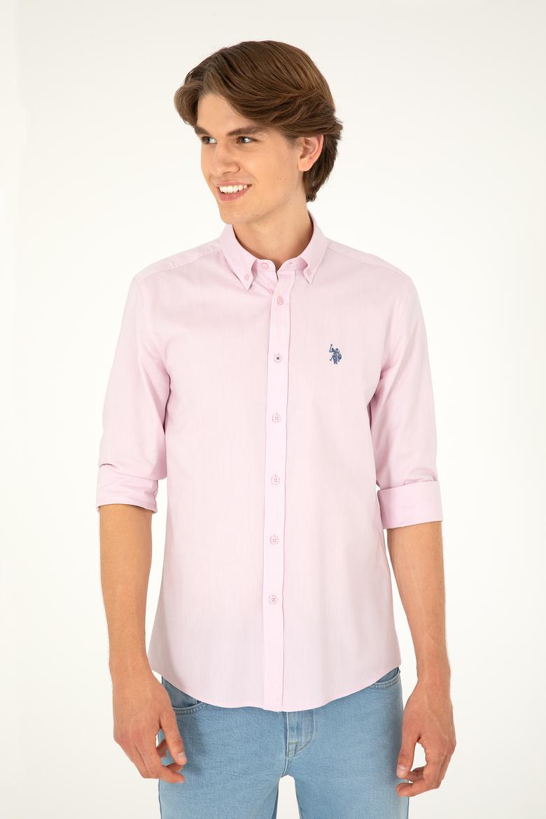 Erkek Manolya Uzun Kollu Basic Gömlek