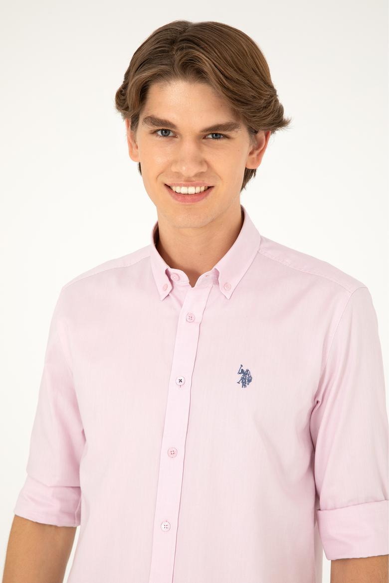 Erkek Manolya Uzun Kollu Basic Gömlek - 50282614104