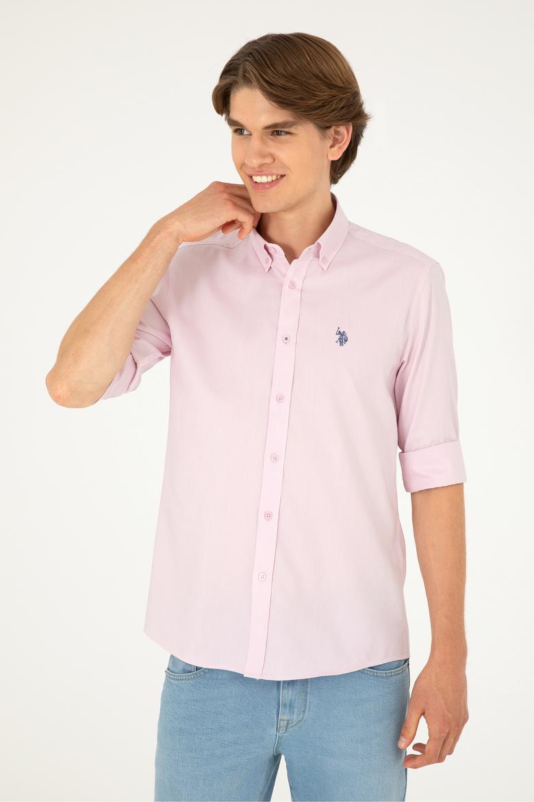 Erkek Manolya Uzun Kollu Basic Gömlek