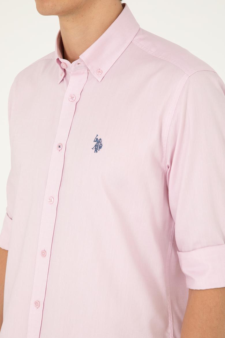 Erkek Manolya Uzun Kollu Basic Gömlek - 50282614104