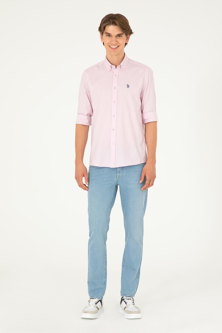 Erkek Manolya Uzun Kollu Basic Gömlek - 50282614104