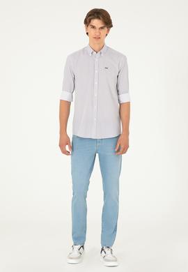 Erkek Beyaz Uzun Kollu Gömlek - 50282851008