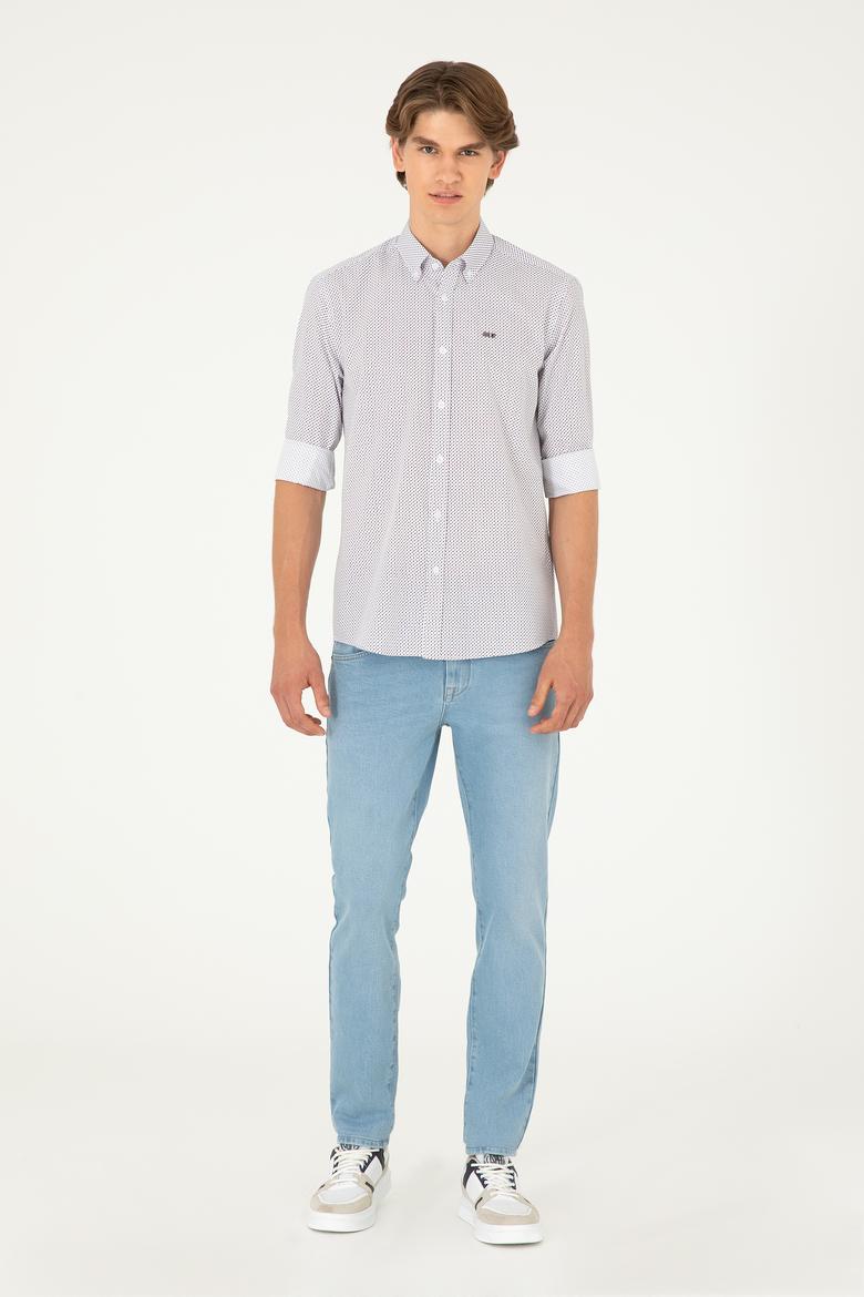 Erkek Beyaz Uzun Kollu Gömlek - 50282851008