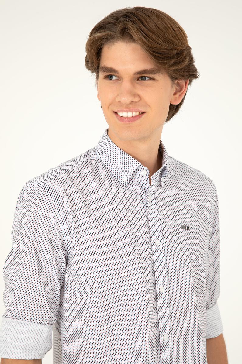 Erkek Beyaz Uzun Kollu Gömlek