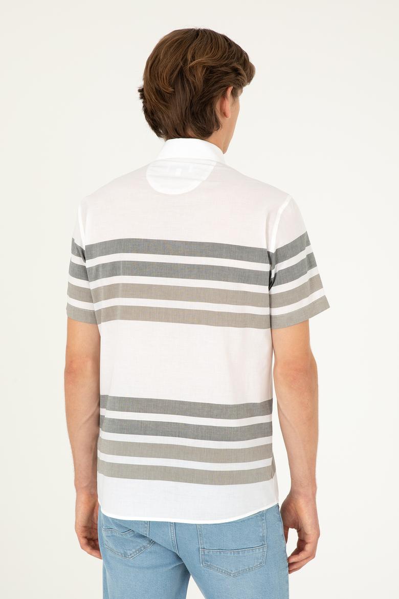 Erkek Yeşil Kısa Kollu Gömlek - 50282874021