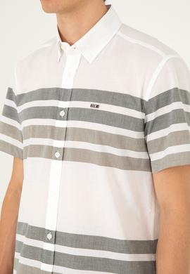 Erkek Yeşil Kısa Kollu Gömlek - 50282874021