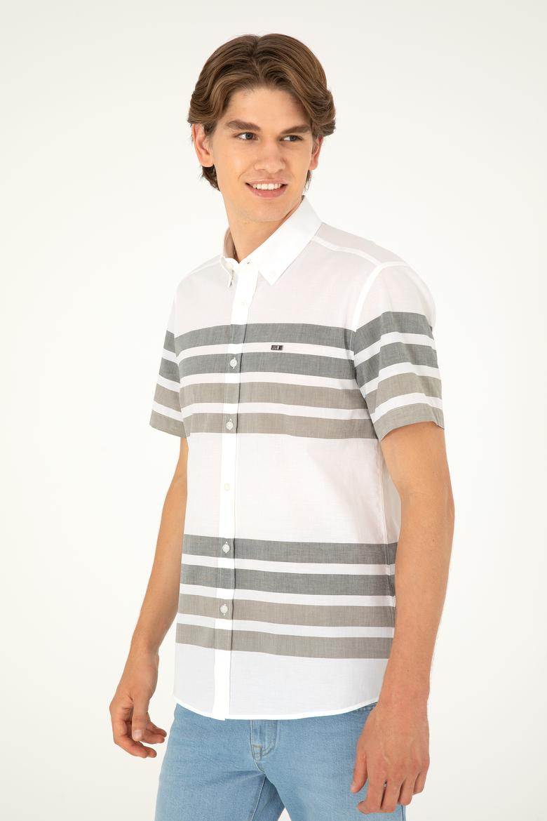 Erkek Yeşil Kısa Kollu Gömlek