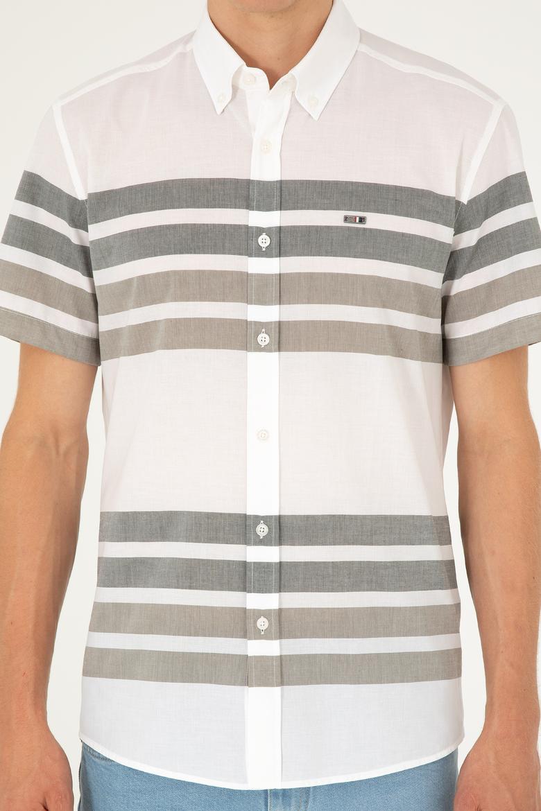 Erkek Yeşil Kısa Kollu Gömlek - 50282874021