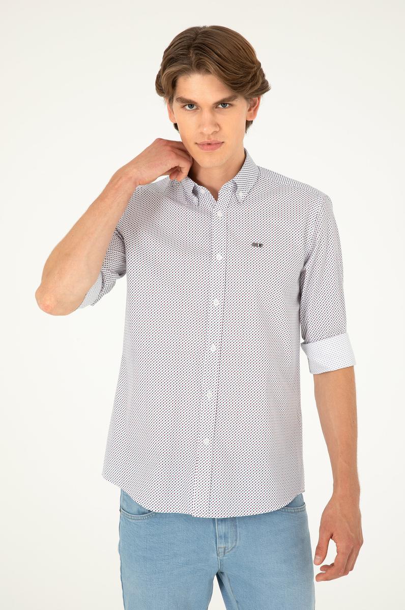 Erkek Beyaz Uzun Kollu Gömlek