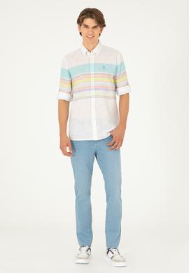 Erkek Mint Uzun Kollu Gömlek - 50283721016