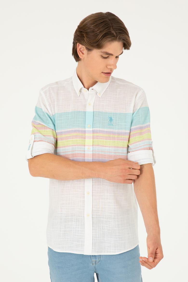 Erkek Mint Uzun Kollu Gömlek - 50283721016